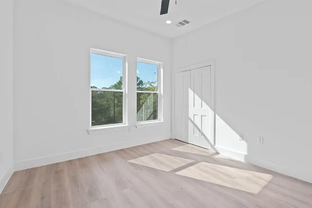 an empty room with a window