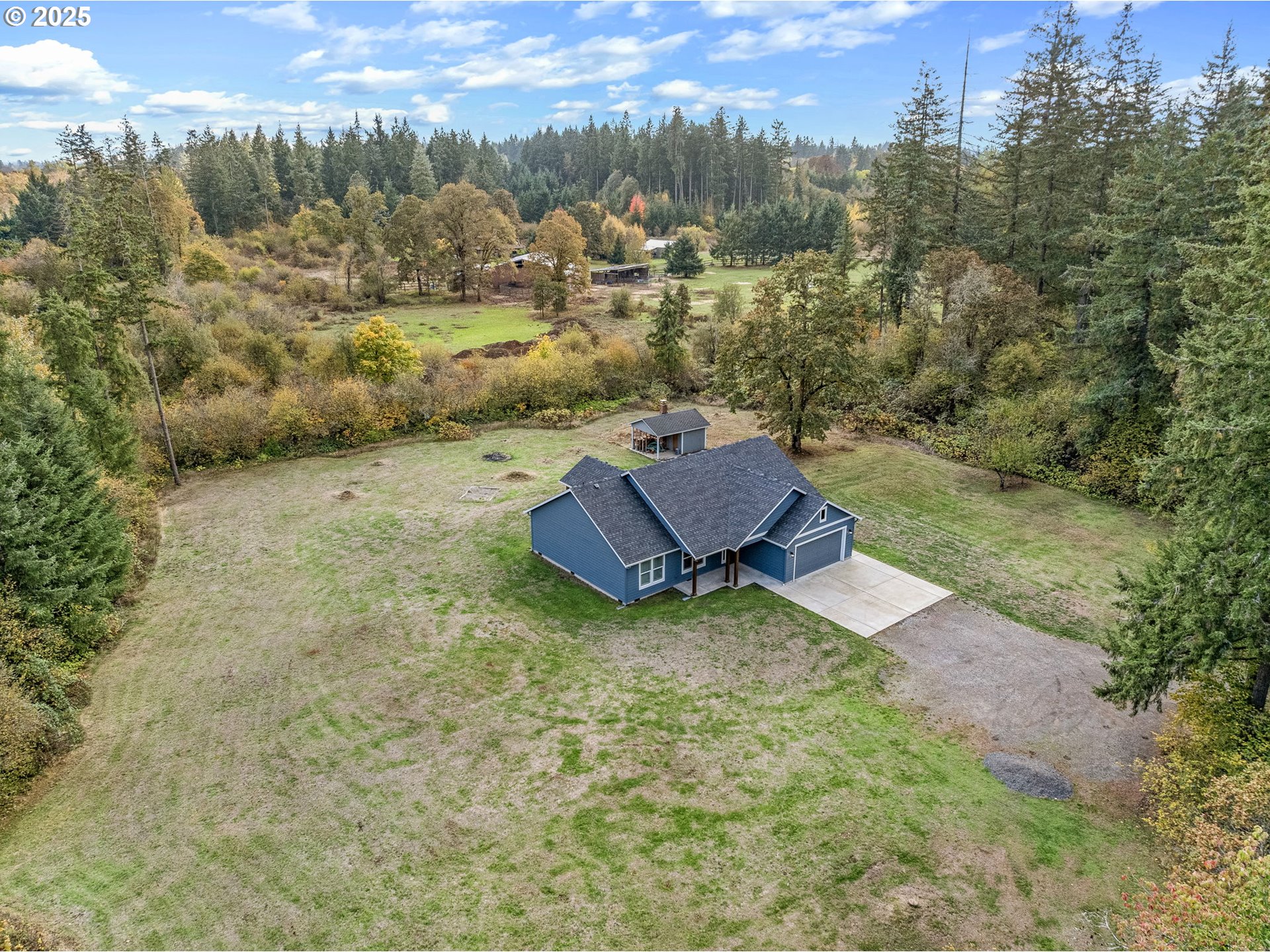5711 Northeast 246th Street Ridgefield, WA 98642 - Photo 36 of 47 an aerial view of residential house with outdoor space