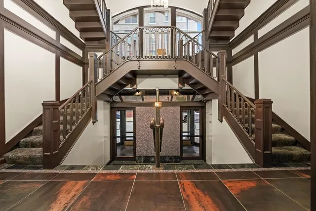 a room with gym equipment