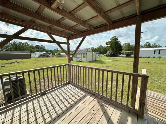 a view of city from a balcony