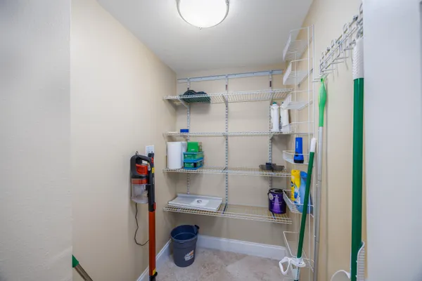 a room with storage and utility
