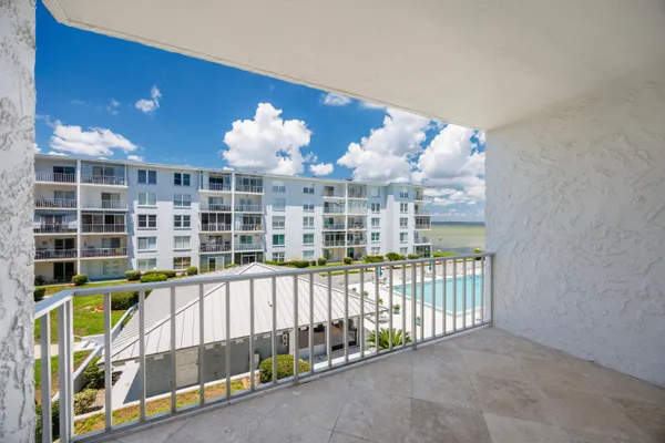 a view of a balcony