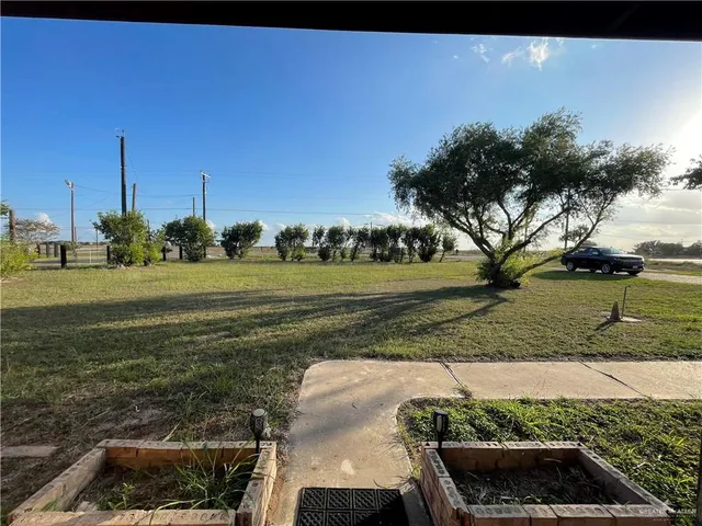 a view of a backyard