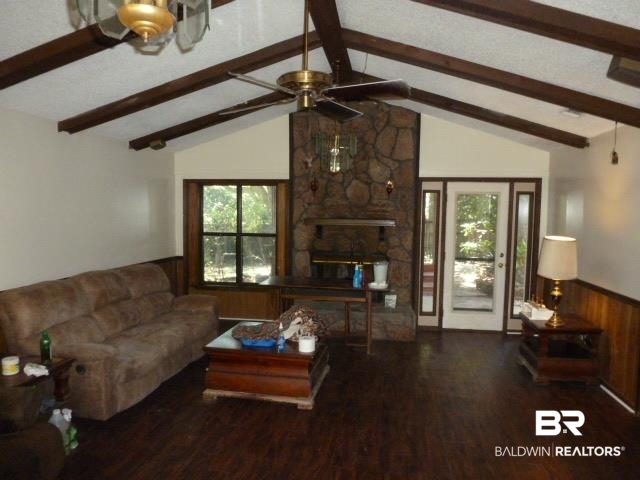 5267 Tyden Court Mobile, AL 36693 - Photo 5 of 13 with stone fireplace vaulted ceilings