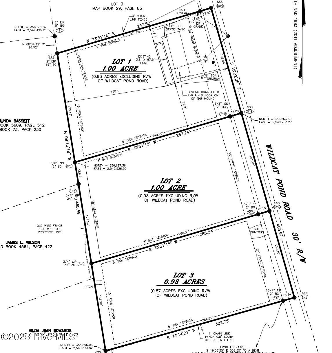 123 Wildcat Pond Road Hubert, NC 28539 - Photo 3 of 3 Lot 3 Plat Map
