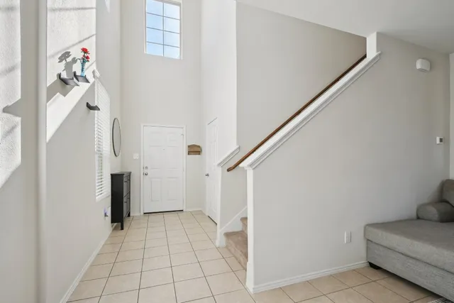 a view of an entryway with stairs