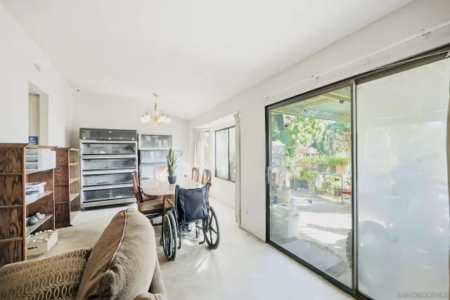 a room with furniture and a window