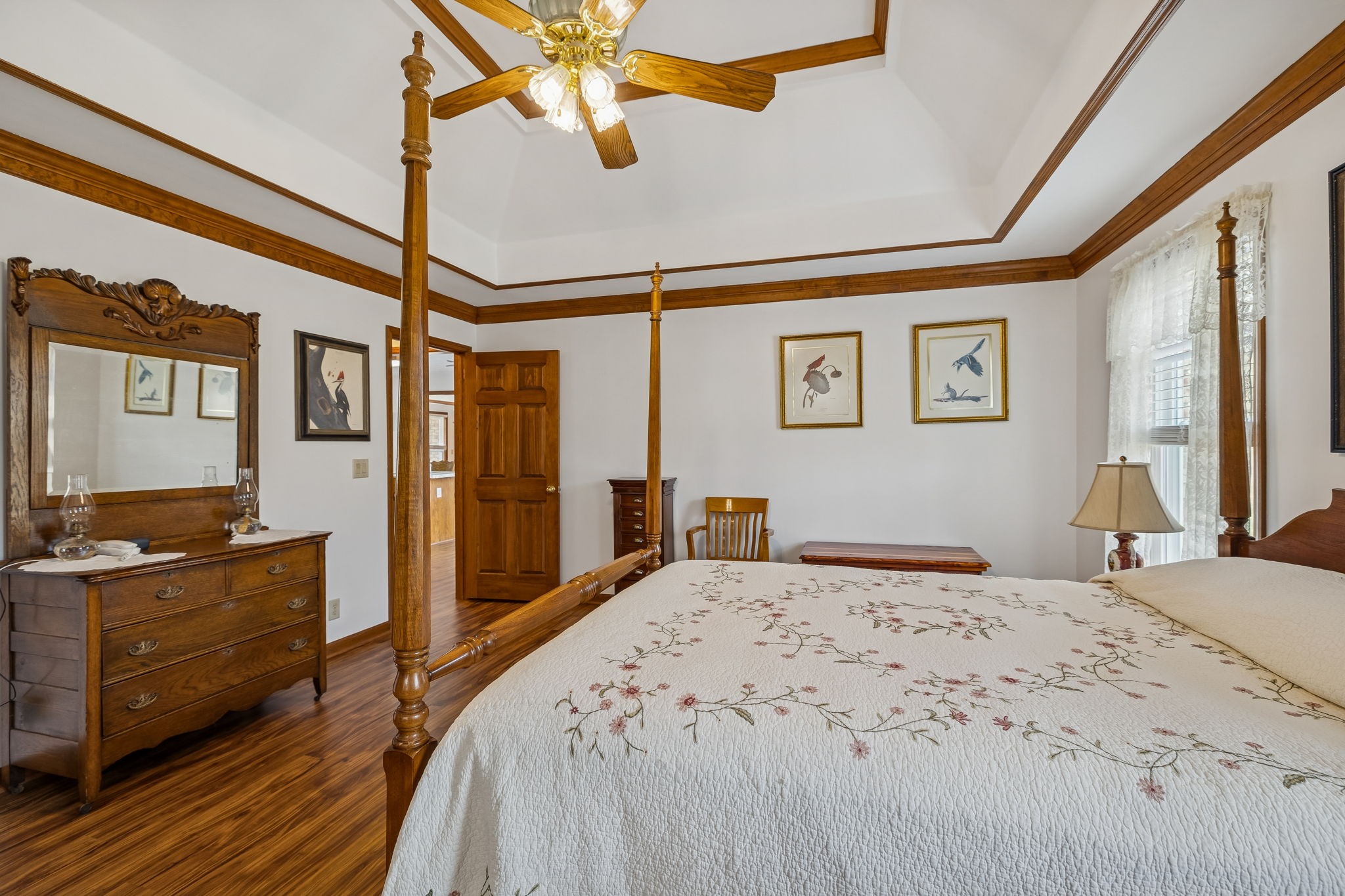 1457 Absher Branch Road Westmoreland, TN 37186 - Photo 24 of 74 a bedroom with a bed and wooden floor