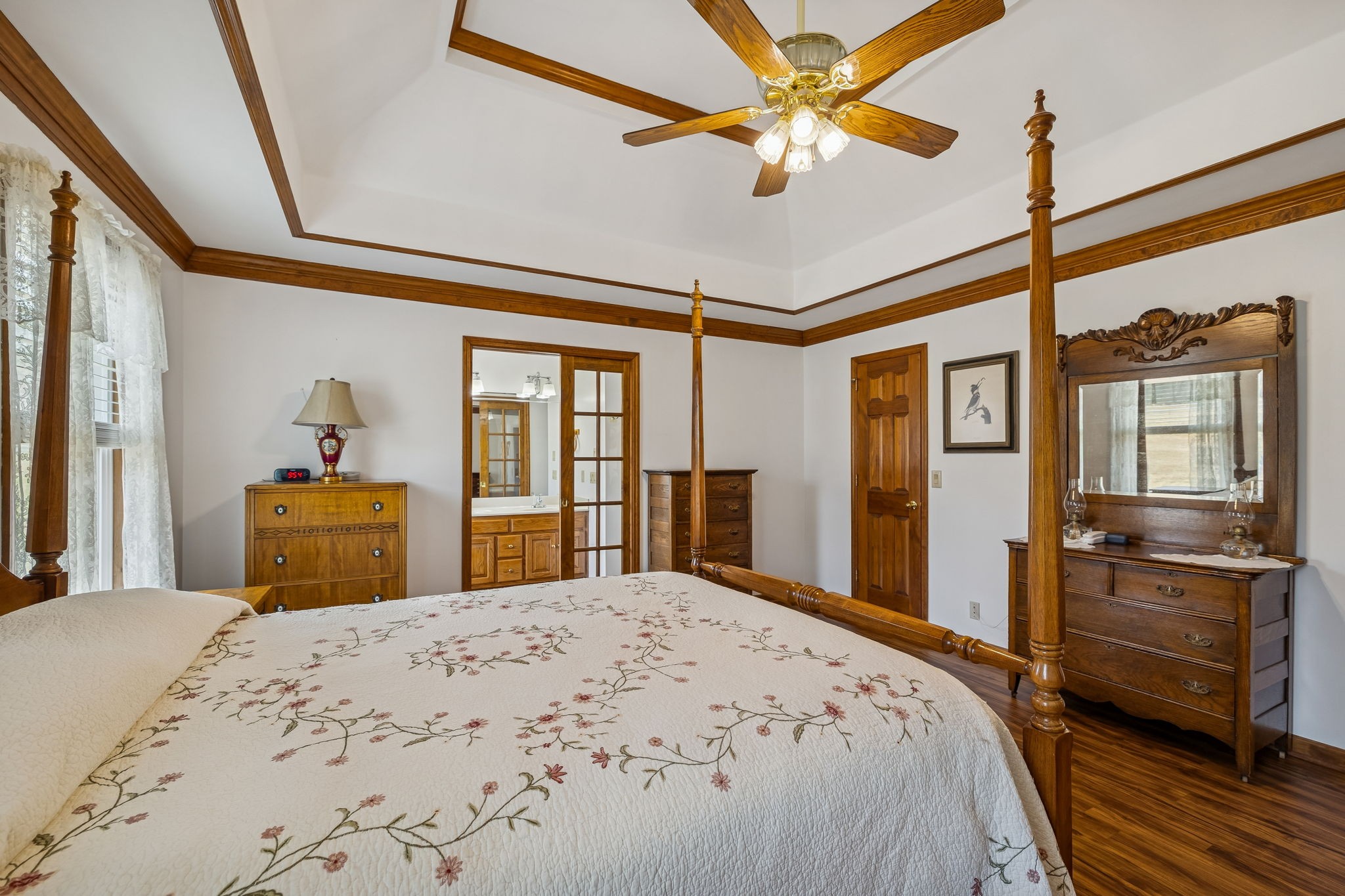 1457 Absher Branch Road Westmoreland, TN 37186 - Photo 25 of 74 a bedroom with a bed dresser and a flat tv screen