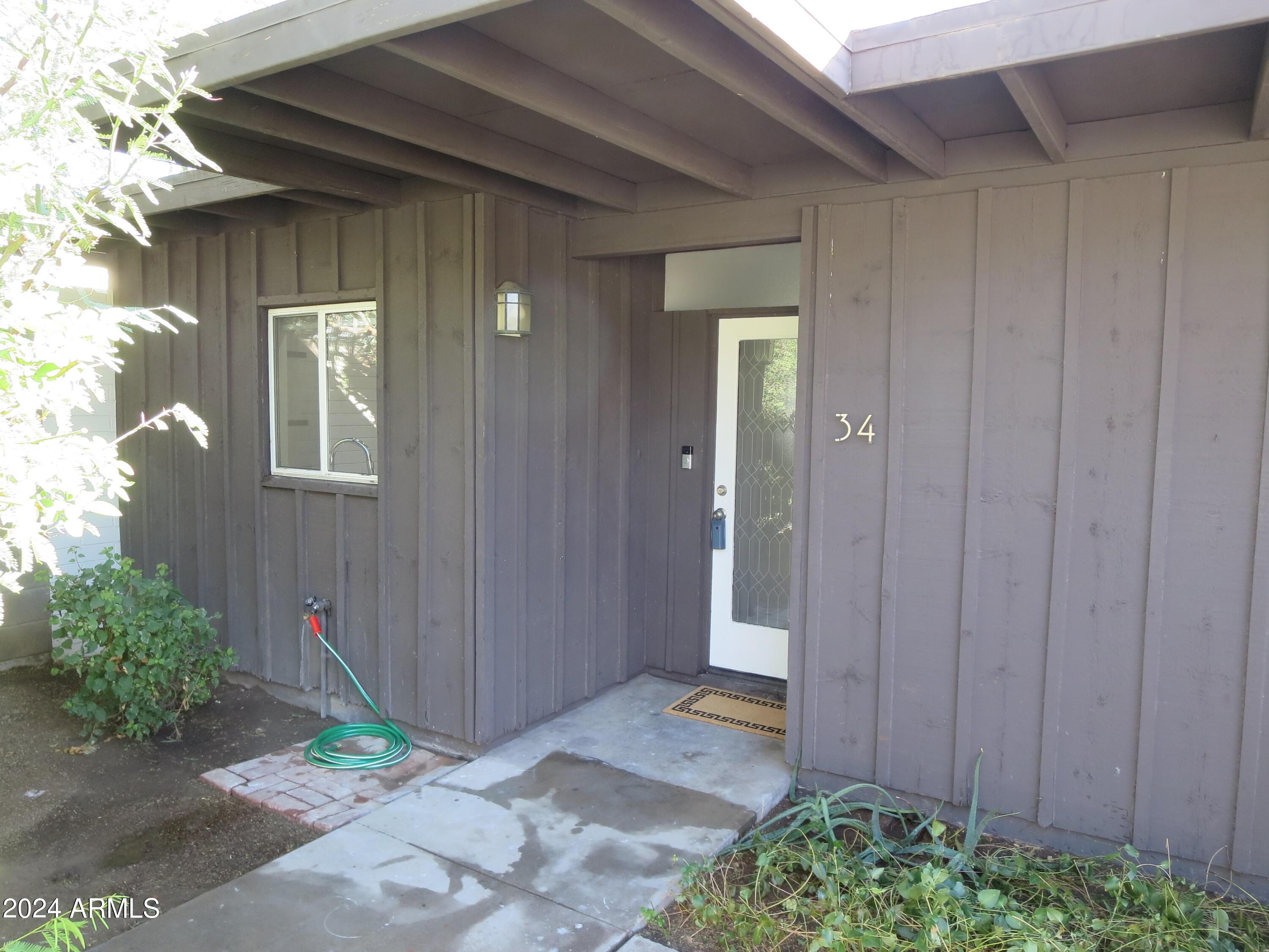 a view of an entrance to house