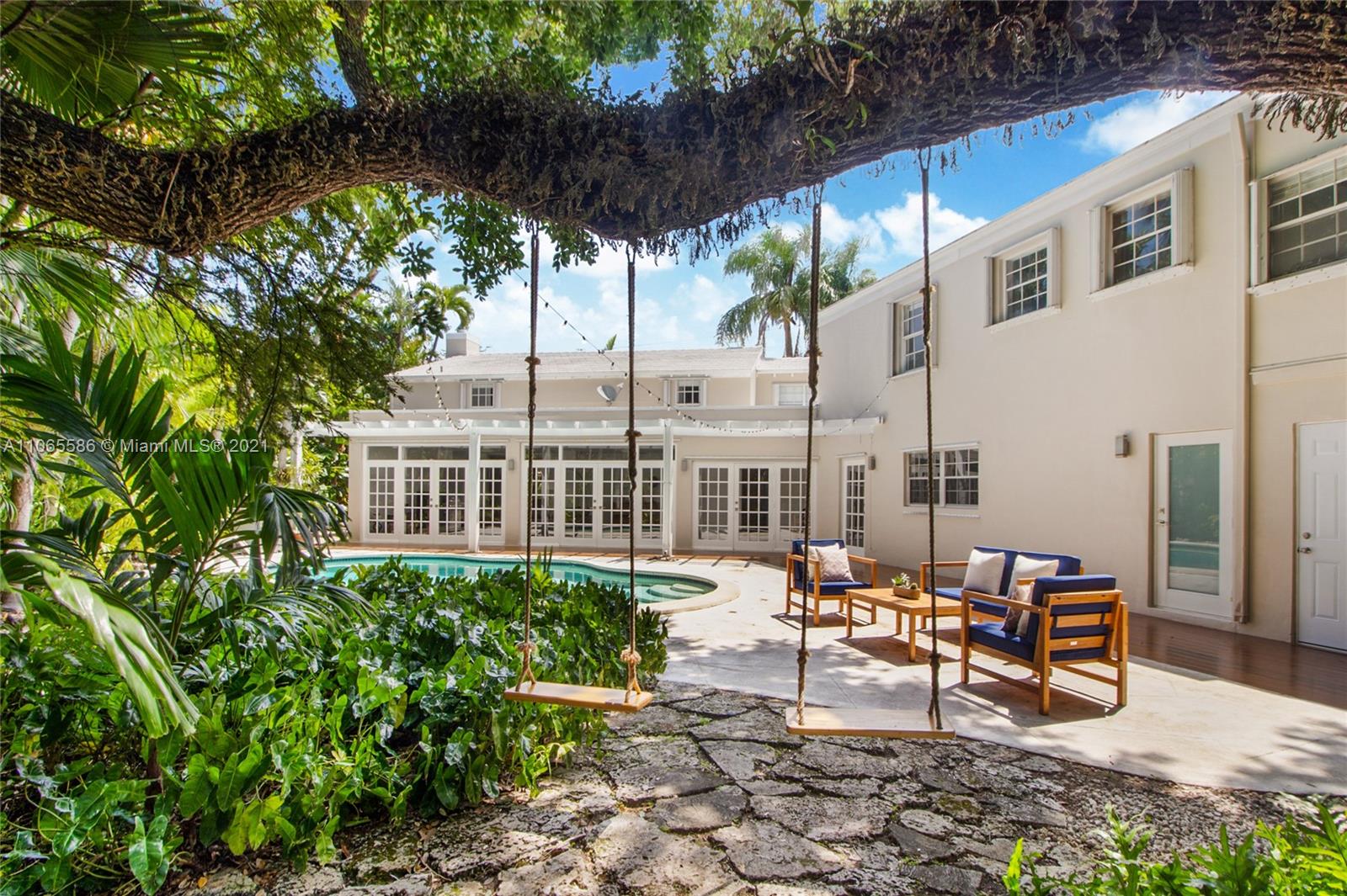 1701 Micanopy Avenue Miami, FL 33133 - Photo 35 of 40 a view of balcony with chairs and potted plants