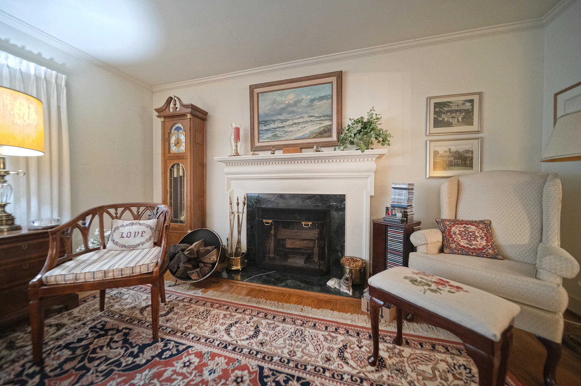 3173 Stoneridge Road Southwest Roanoke, VA 24014 - Photo 8 of 31 a living room with furniture and a fireplace