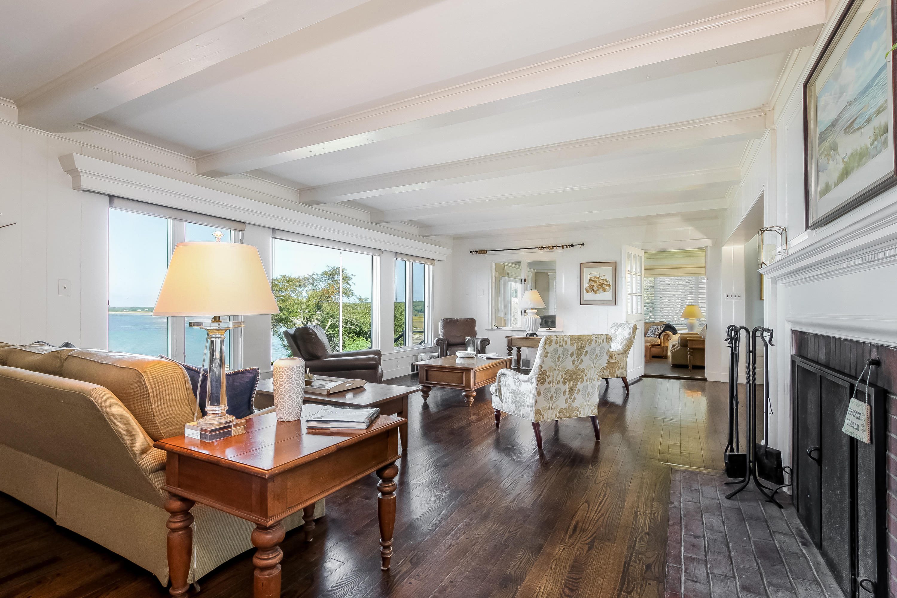 37 Beccles Road Falmouth, MA 02540 - Photo 4 of 32 a living room with fireplace furniture and a large window