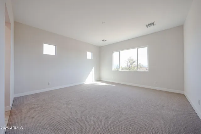 an empty room with a window