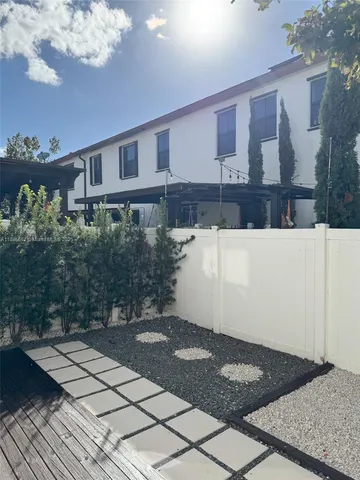 a backyard of a house