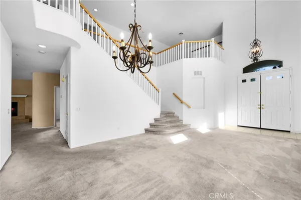 a view of an entryway with staircase