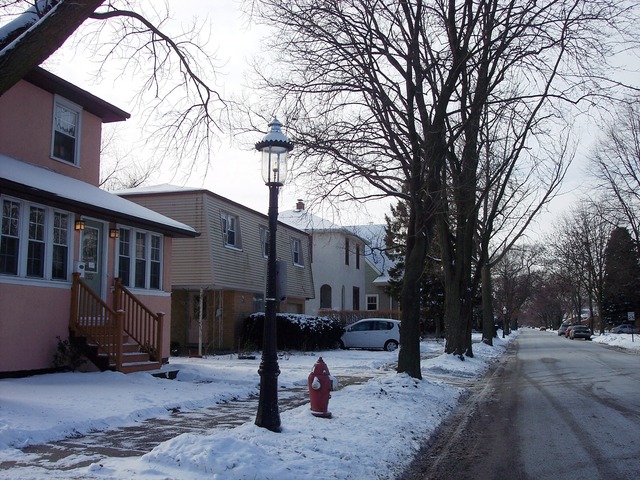 265 East Quincy Street Riverside, IL 60546 - Photo 22 of 25 a view of a house with a yard covered in snow