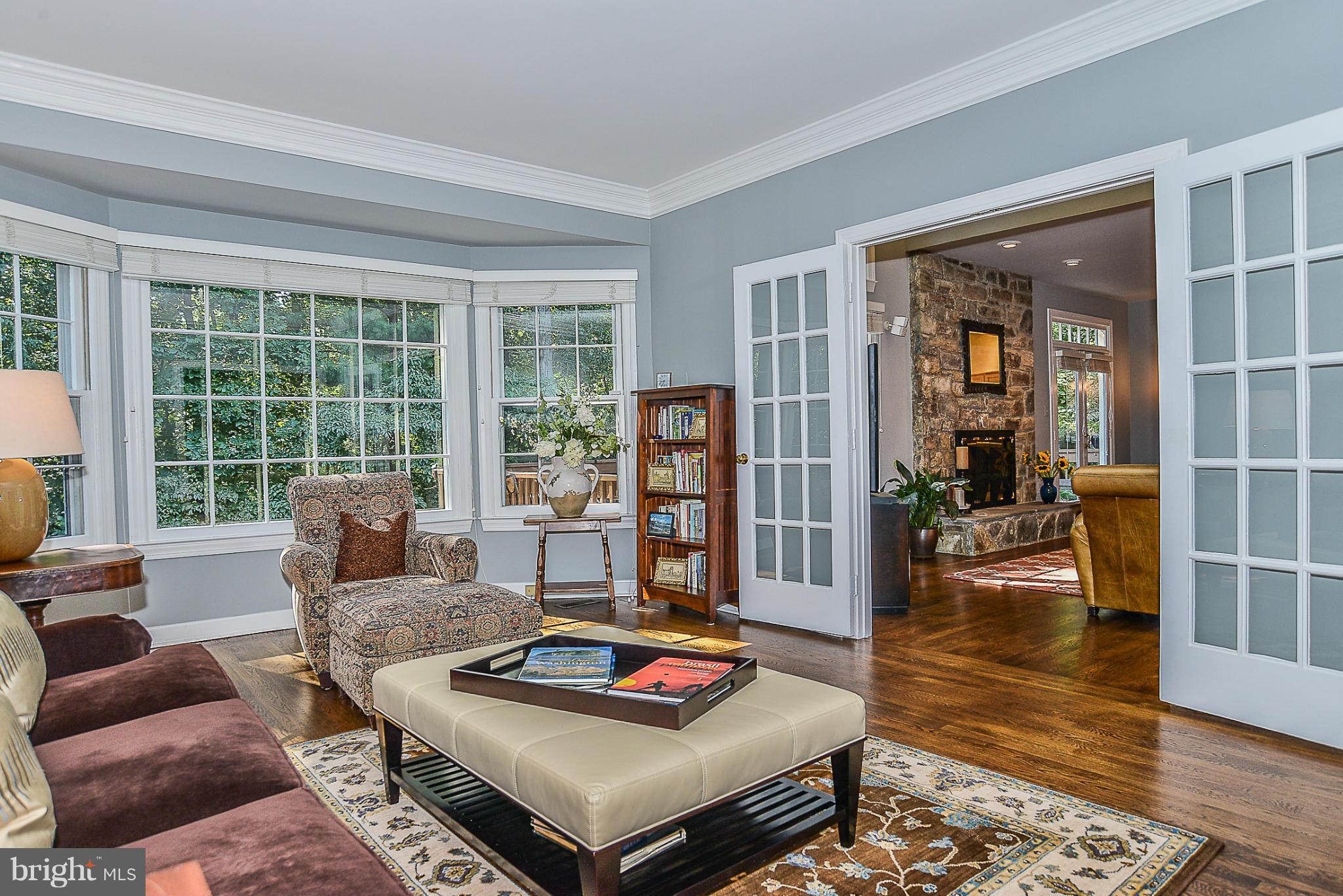 Living Room w/ French Doors