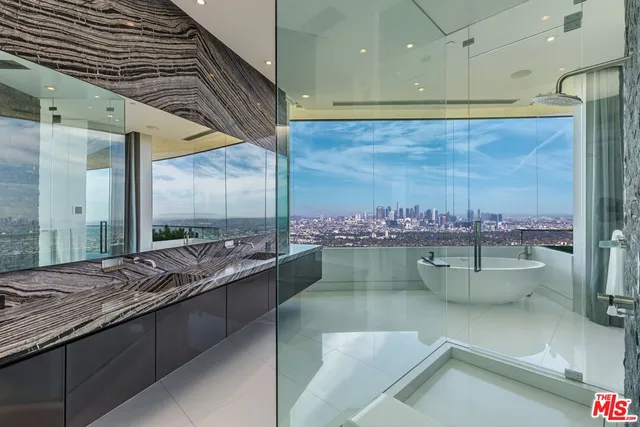 a view of a bathtub in balcony