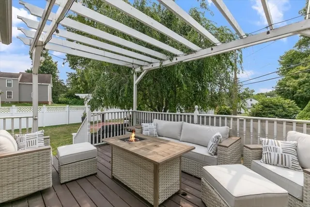 a view of a couches on the roof deck