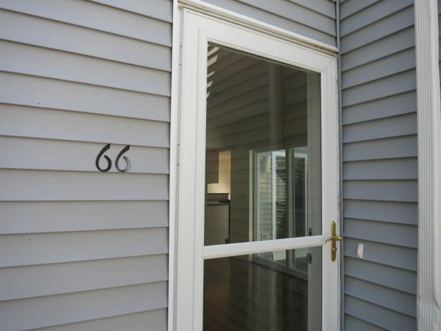 a view of a door of the house
