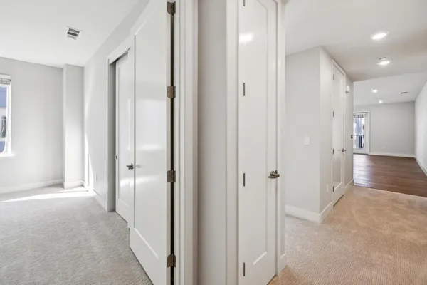 an empty room with a window