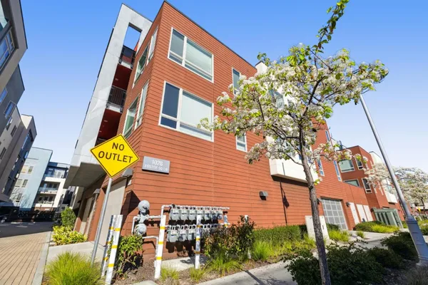 a front view of a multi story building