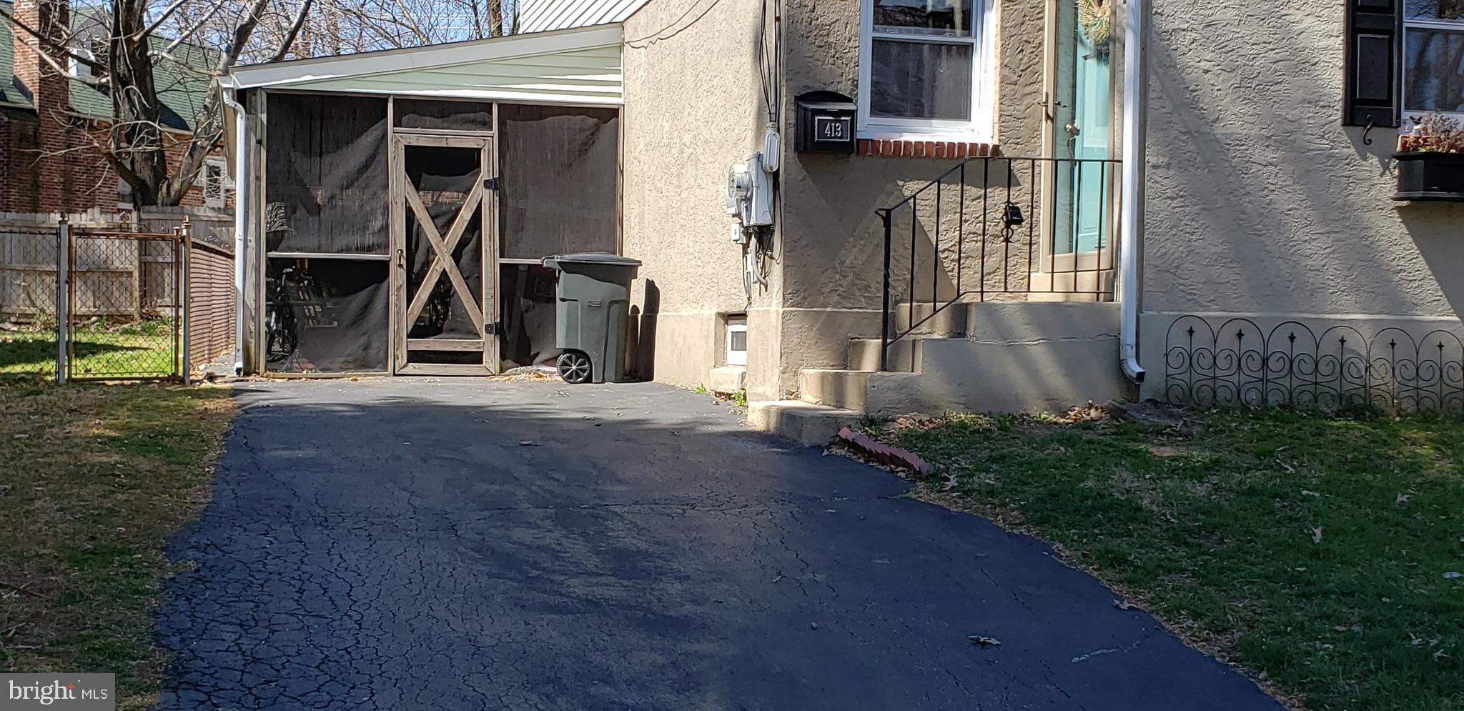 413 East Ridley Avenue Ridley Park, PA 19078 - Photo 4 of 43 Driveway with covered screened in patio