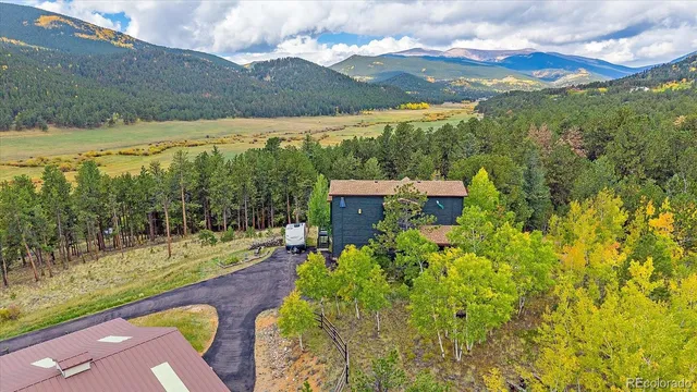 a view of a yard with potted plants