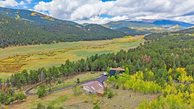 a view of an outdoor space and mountain view