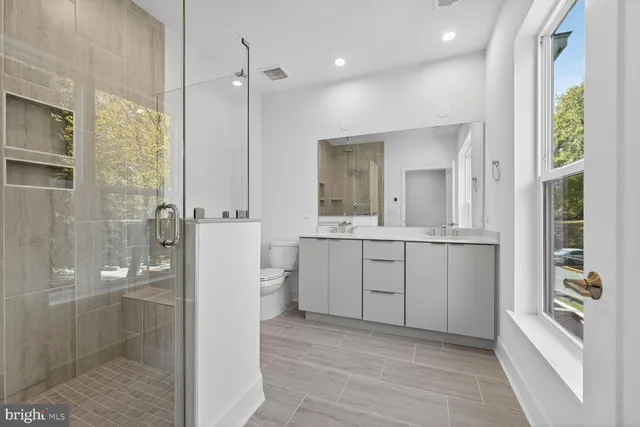 a view of small space with racks on the wall