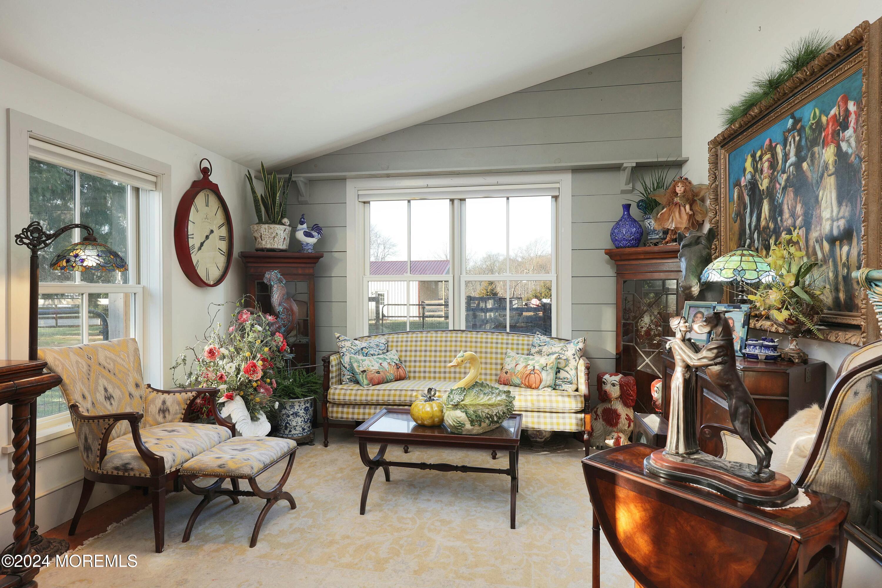 125 Sandy Ridge Road Stockton, NJ 08559 - Photo 26 of 46 a living room with furniture and a large window