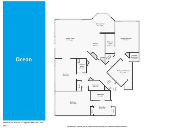 $12,000 | 4605 South Ocean Boulevard, Unit 3A, Highland Beach, FL 33487