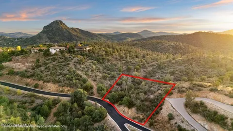 a view of an outdoor space with mountain view