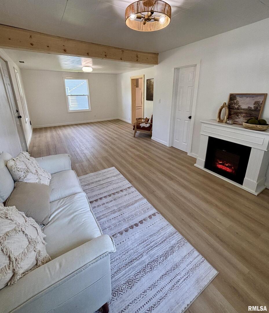 527 South Rotan Street Salem, IL 62881 - Photo 5 of 17 a living room with a couch and a fireplace