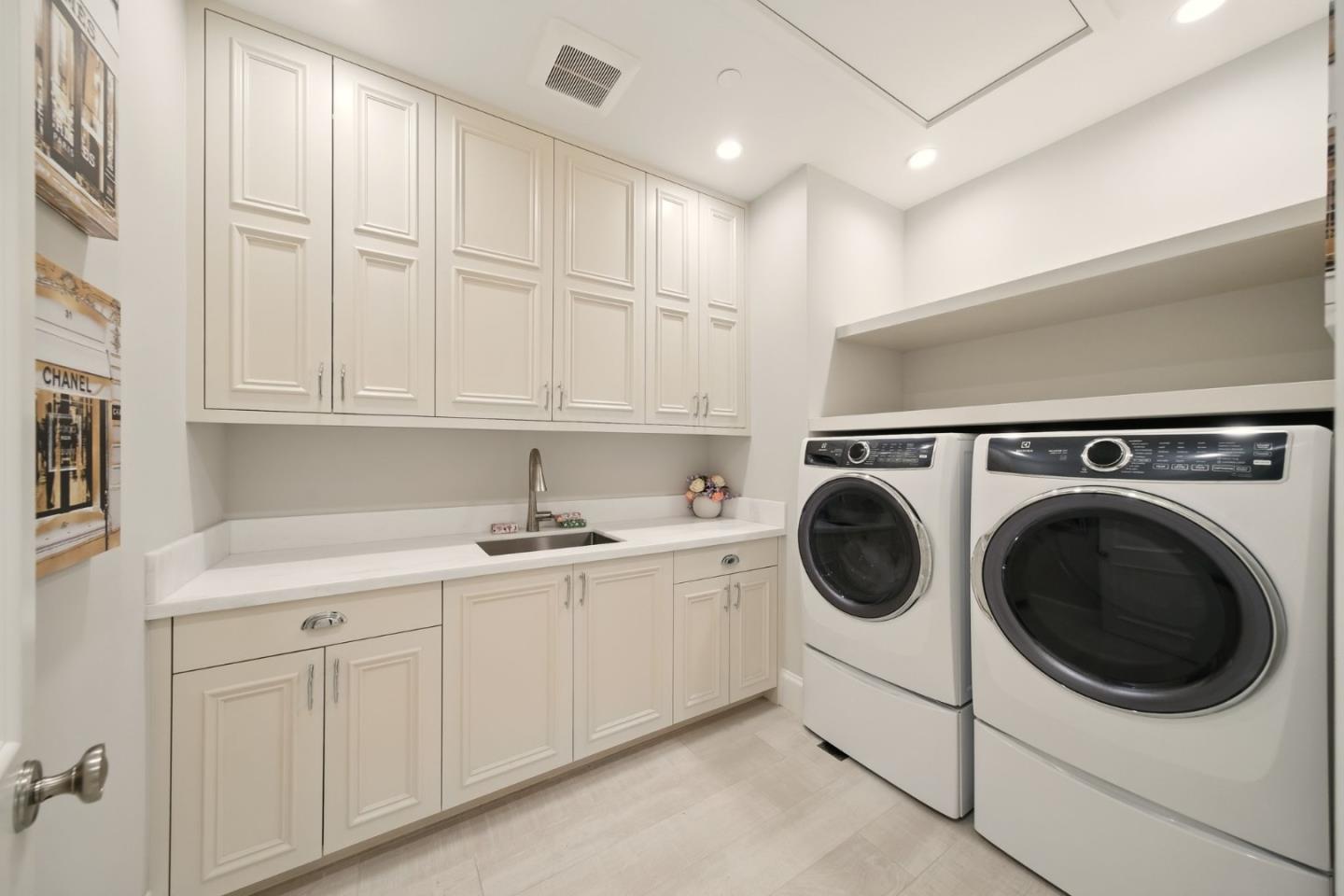 830 Bromfield Road San Mateo, CA 94402 - Photo 53 of 93 a utility room with sink dryer and washer