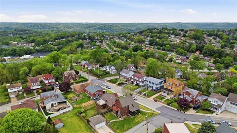 an aerial view of multiple house