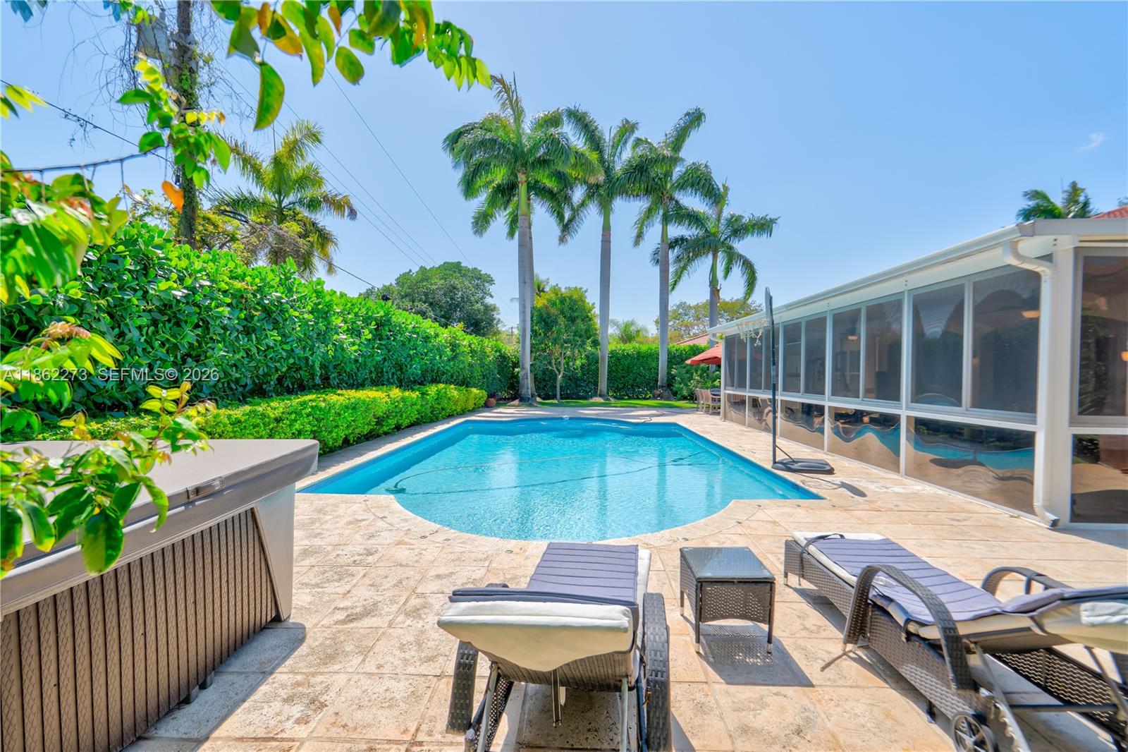 8366 Southwest 193rd Street Cutler Bay, FL 33157 - Photo 14 of 20 a view of outdoor space yard swimming pool and furniture