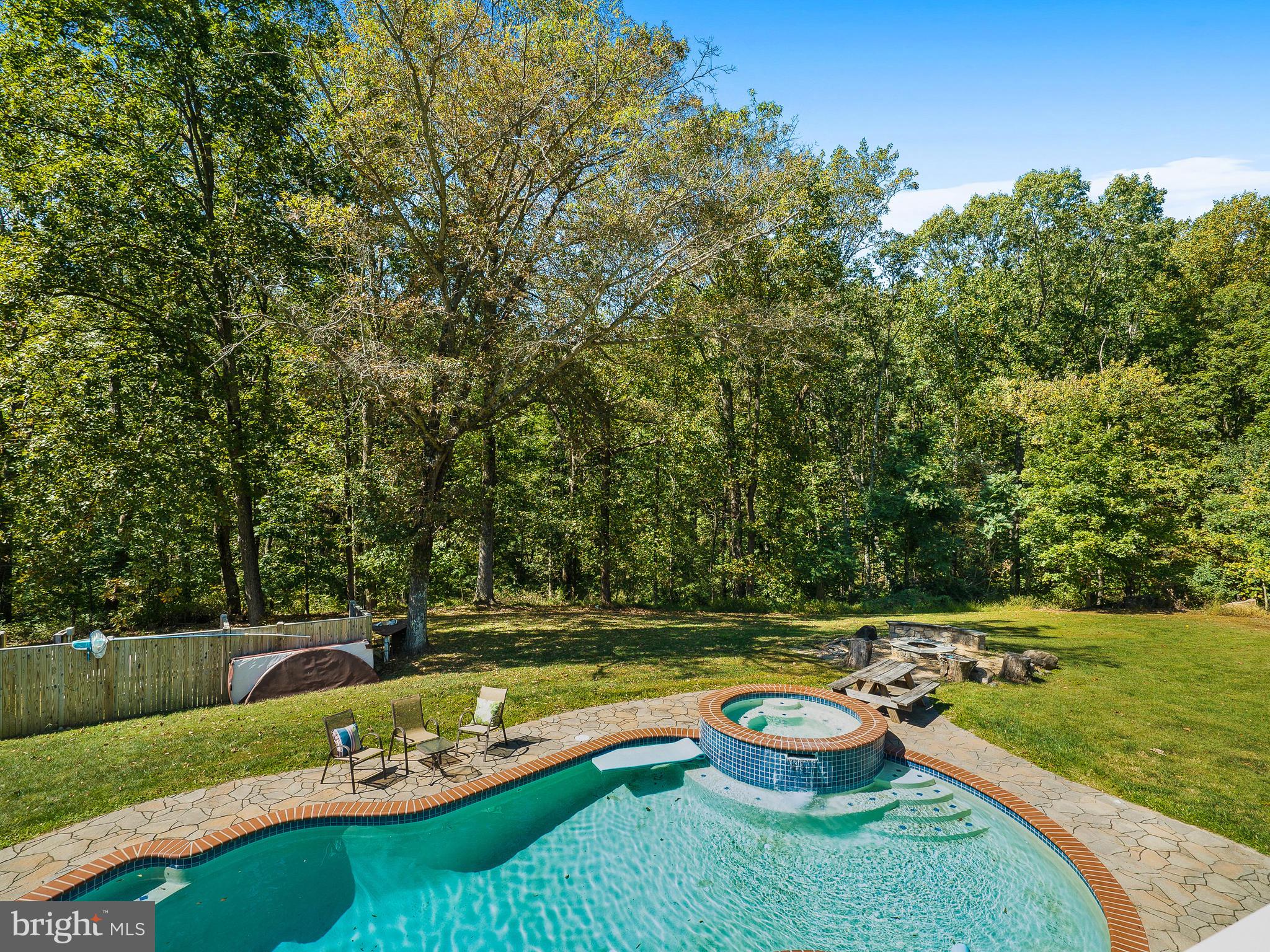 3444 Woodbine Road Woodbine, MD 21797 - Photo 64 of 78 a view of a swimming pool with lawn chairs and plants