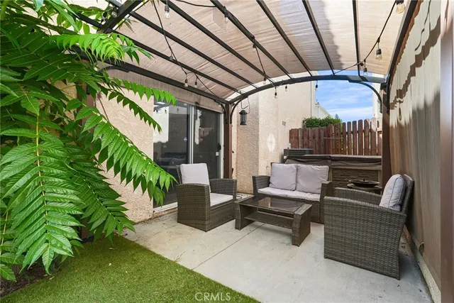 a view of outdoor space with seating