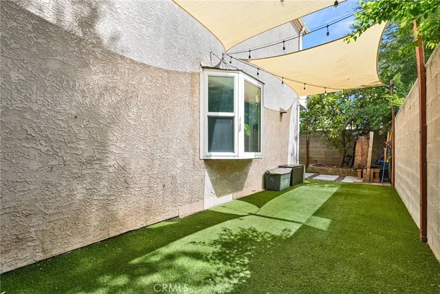 a view of a backyard with a garden