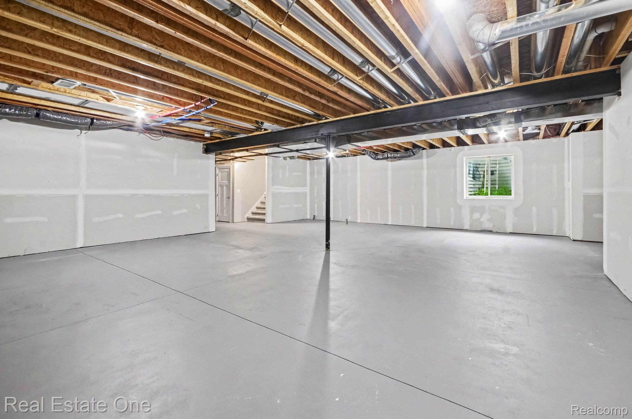 3499 John R Road Troy, MI 48083 - Photo 36 of 42 Unfinished Basement/Prepped for a bath