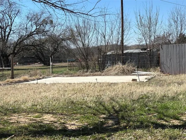 a view of a yard with a tree