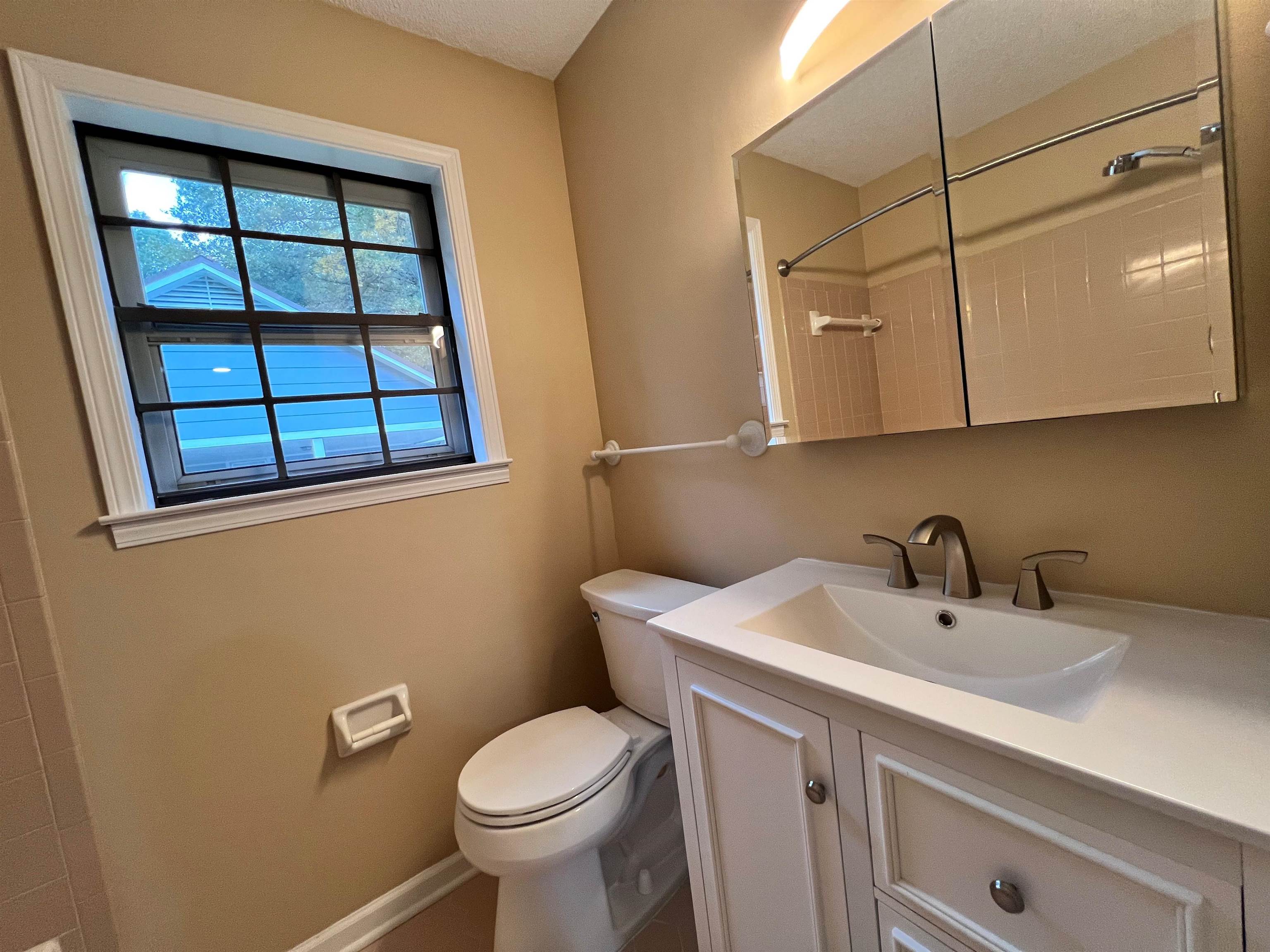 309 West Powell Road Collierville, TN 38017 - Photo 22 of 40 a bathroom with a sink a toilet and mirror