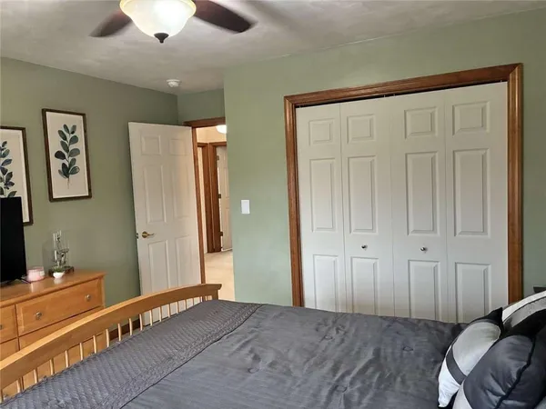 a view of a livingroom with a couch