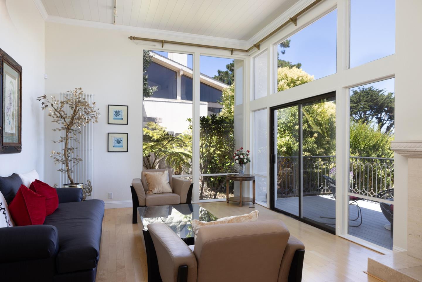 2920 Ribera Road Carmel, CA 93923 - Photo 4 of 18 a living room with furniture and garden view