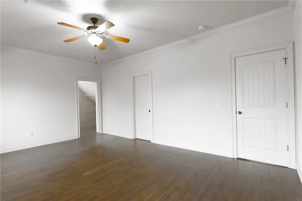 a view of small space with racks on the wall