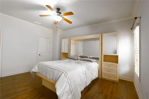 an aerial view of multiple houses with outdoor space