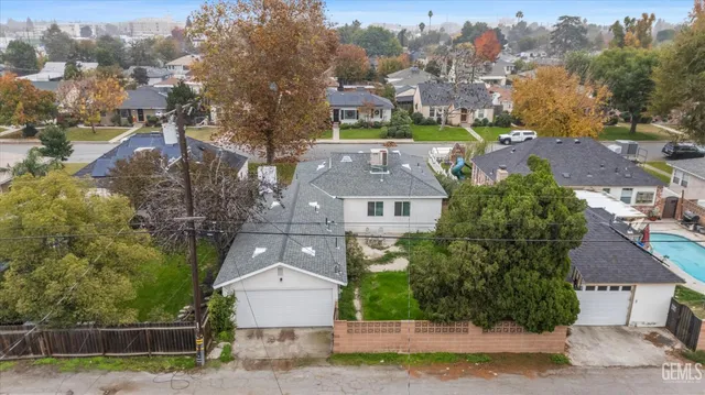 an aerial view of multiple houses