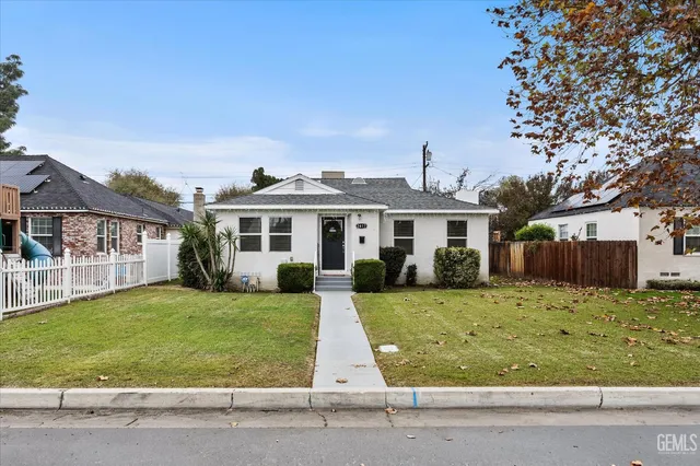 front view of a house and a yard